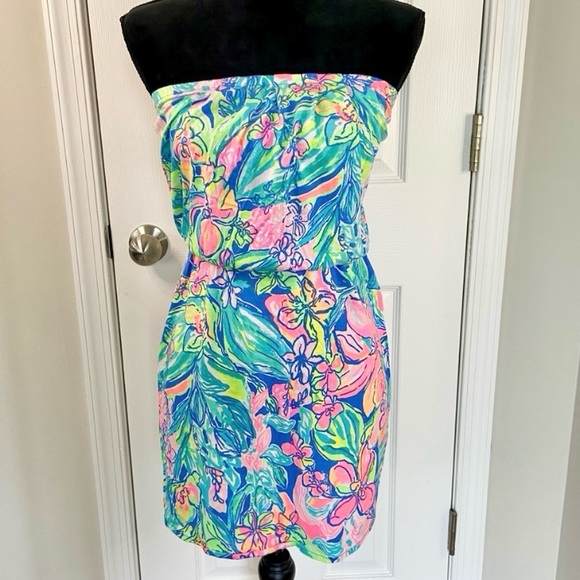 Lilly Pulitzer Windsor Strapless Surf Gypsea Dress, Size XXS - Picture 1 of 9